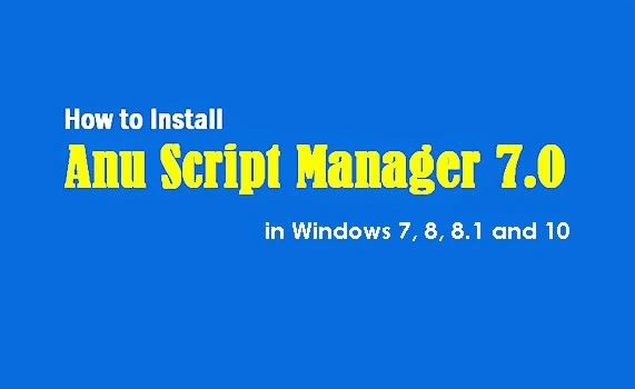 anu script manager 7.0 free download for mac